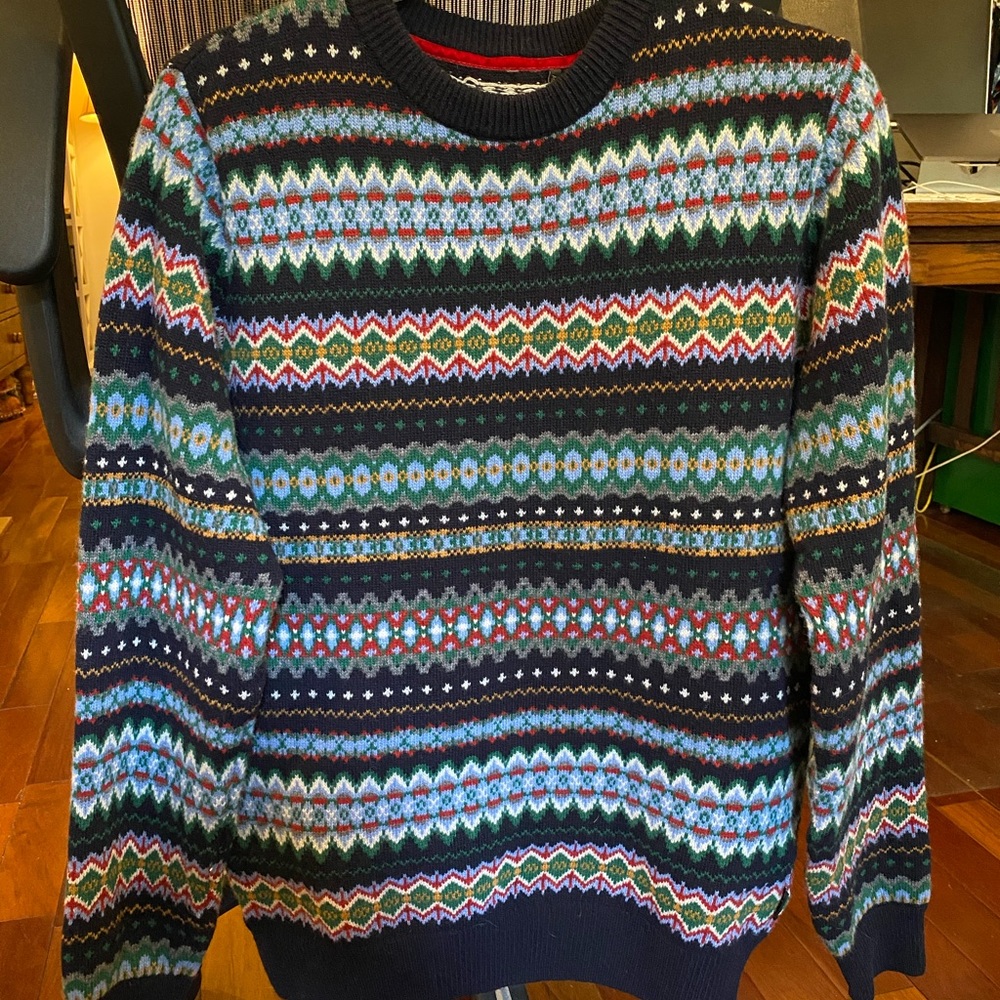 Barbour Fairisle Crew Sweater, navy